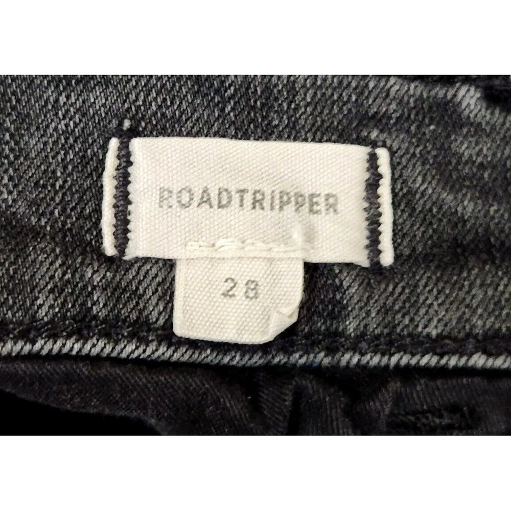 Madewell Road Tripper Skinny Jeans Women's 28 Black Faded Denim Mid Rise Stretch
